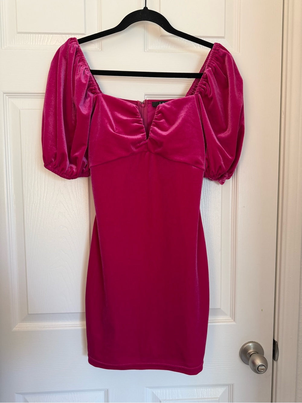 LULUS PINK VELVET MINI DRESS SIZE SMALL EUC